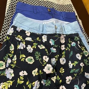 5 pairs of size 2 shorts - Loft, old navy, JCrew, southern tide and Anne Taylor